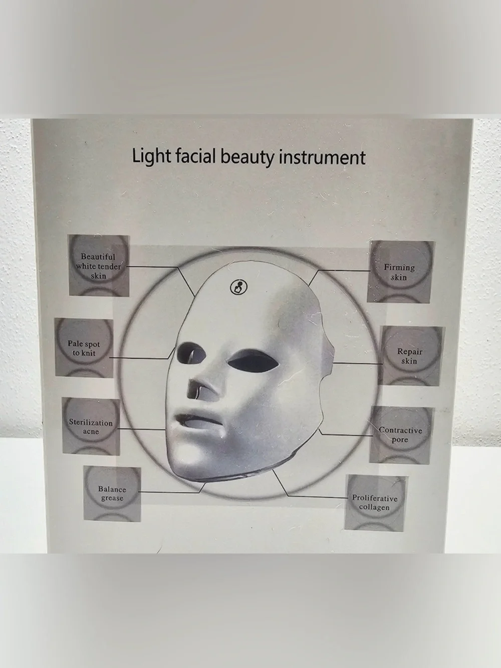 NEW Science And Technology Cosmetology White LED Facial Beauty Mask
